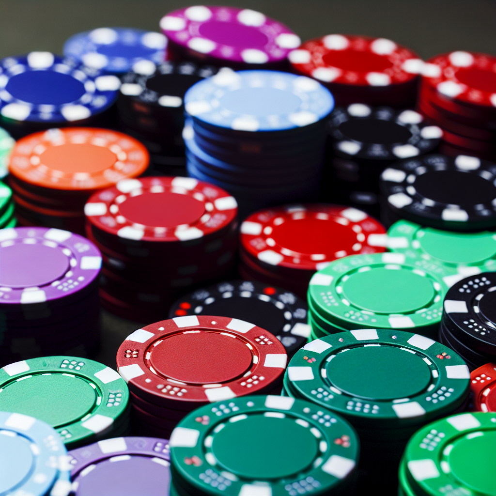 A diverse array of poker chips.