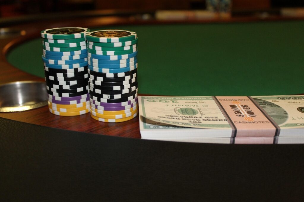 Player reviewing poker deposits & withdrawals options on a digital wallet