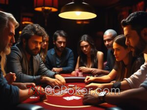 Poker table with cards and chips, showcasing a game that involves calculating pot odds in poker.